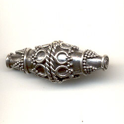 Bali silver bead - Bicone