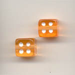 9mm coloured dice - orange
