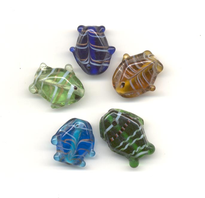 Indian glass bead mix - Fish