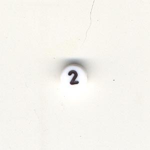 Number beads - Black  on white - 2