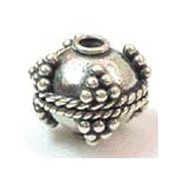Bali silver bead - Sphere - 9x9mm
