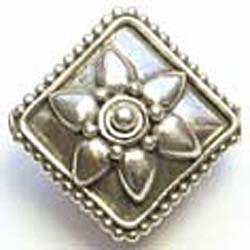 Bali silver bead - Diamond 16x16mm