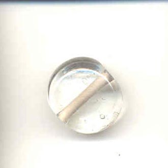 Indian glass lozenge beads - 17x15mm - Crystal