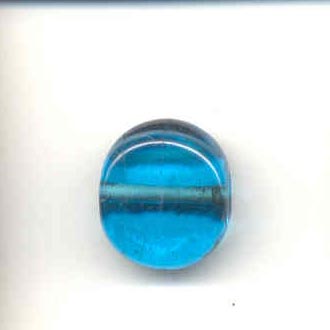 Indian glass lozenge beads - 17x15mm - Turquoise