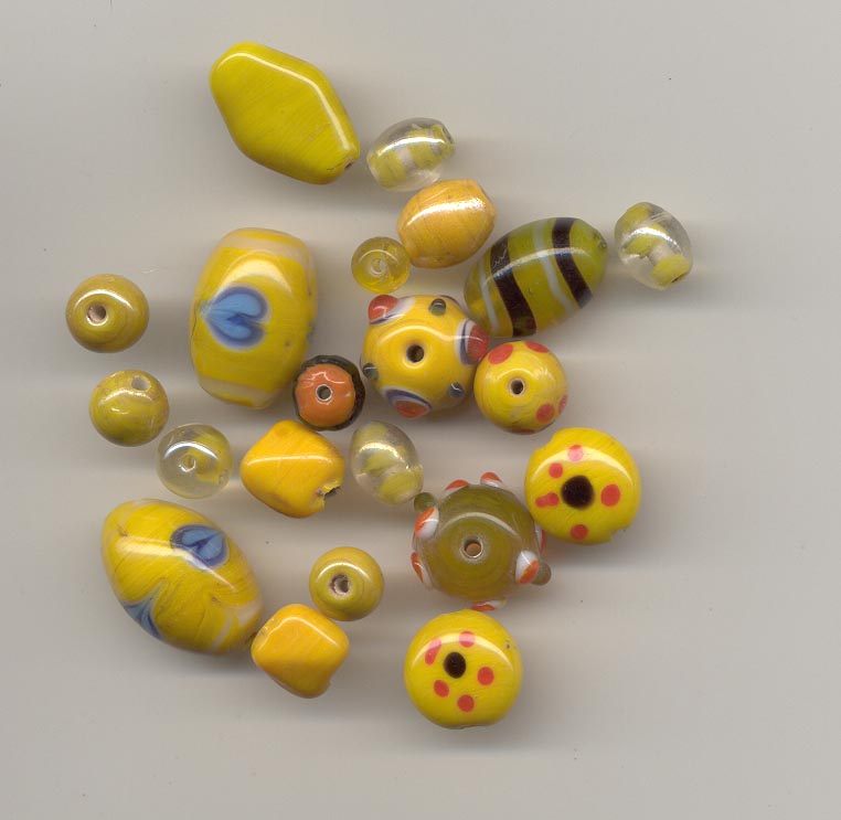 Indian glass bead mix - Mediterranean