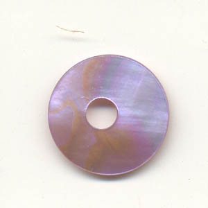 20mm pearl shell donut - purple
