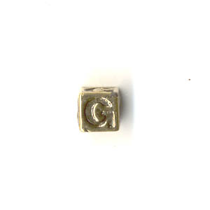 Gold alphabet beads - Letter G