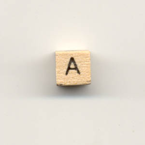 Wooden alphabet beads - Letter A