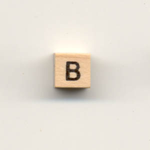 Wooden alphabet beads - Letter B
