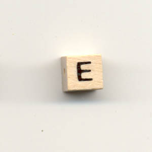 Wooden alphabet beads - Letter E