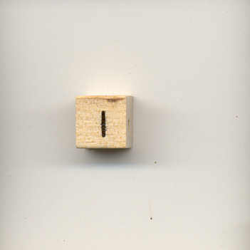 Wooden alphabet beads - Letter I