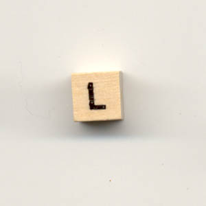 Wooden alphabet beads - Letter L