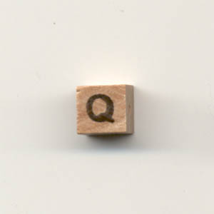 Wooden alphabet beads - Letter Q