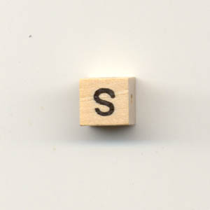 Wooden alphabet beads - Letter S