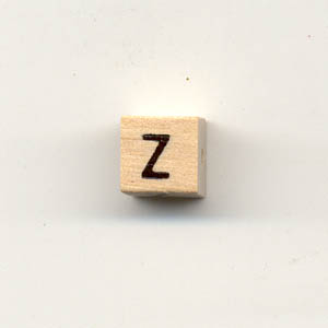 Wooden alphabet beads - Letter Z