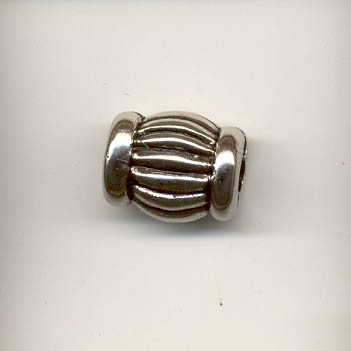 Antique Silver Barrel Bead