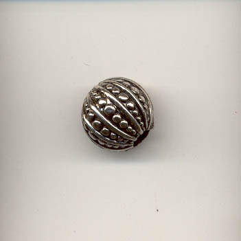 Antique Silver Round Bead