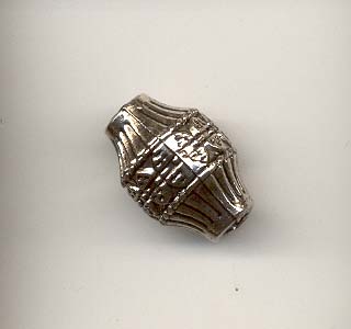 Antique Silver Barrel Bead