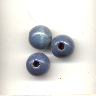 Wooden Beads, 10mm, Sea Blue