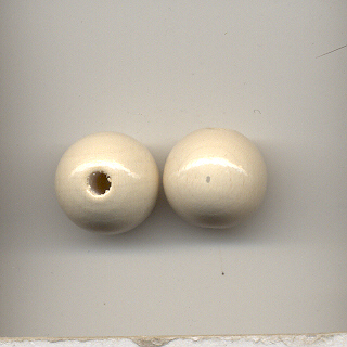 Wooden Beads, 12mm, White