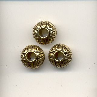 Antique Gold 10mm x 8mm Bead