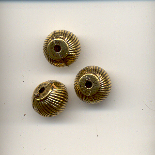 Antique Gold 9 X 8mm Squash Bead