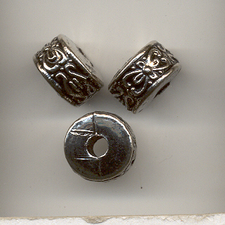 Antique Silver 12 X 8mm Barrel Bead