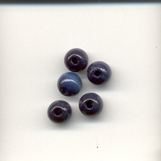 Wooden Beads, 6mm, Blue sea