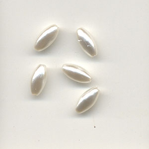 Plastic pearl oats - 4x8mm