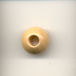 Wooden Beads, 15mm, Natural