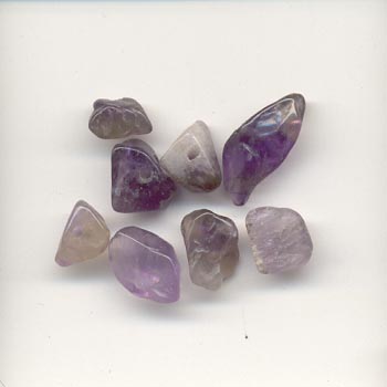 Semi-precious beads - mixed amethyst chips