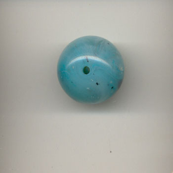 Smooth round plastic beads - 16mm - Turquoise