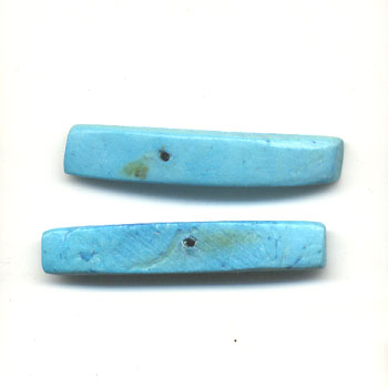 5x28mm Wooden beads - turquoise