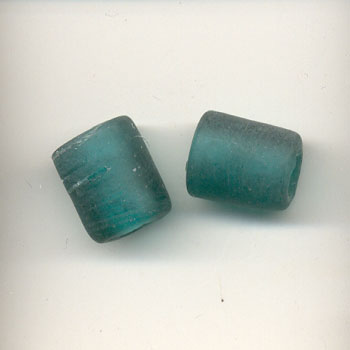 11X9mm  frosted  kiln tube - Aqua