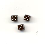 6mm coloured dice - black