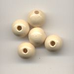 Wooden Beads, 8mm, White
