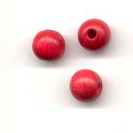 Wooden Beads, 8mm, Red