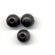 Wooden Beads, 8mm, Black