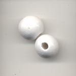 Wooden Beads, 12mm, White