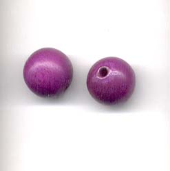 Wooden Beads, 12mm, Mauve