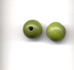 Wooden Beads, 12mm, Green