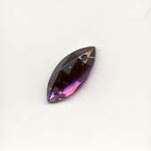 Glass navette embroidery stone - 18x8mm - Amethyst