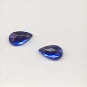 Glass embroidery stone  - 10x8mm -  Sapphire