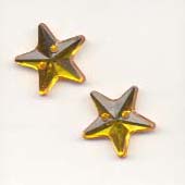 Sew-on acrylic stones : Stars - Topaz