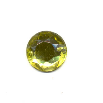 Sew-on acrylic stones - 15mm Round - Peridot