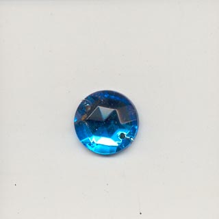 Round glass embroidery stone-11 mm, Aqua