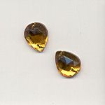 Glass embroidery stone teardrop - 10x8mm - Topaz