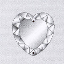 Sew-on acrylic hearts - 18mm