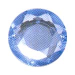 Stick-On Acrylic stones - 11mm rnd, light sapphire