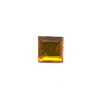 Stick-On Acrylic stones - 10mm square, topaz
